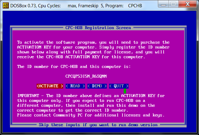 CPC Registration Screen